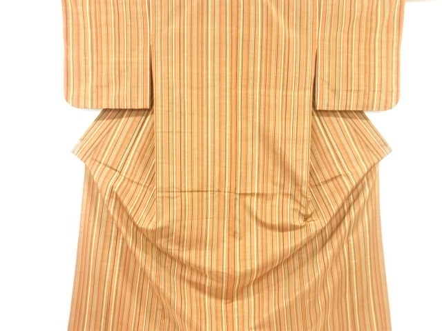 JAPANESE KIMONO / TSUMUGI / WOVEN STRIPE